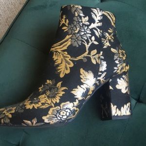 Festive printed booties